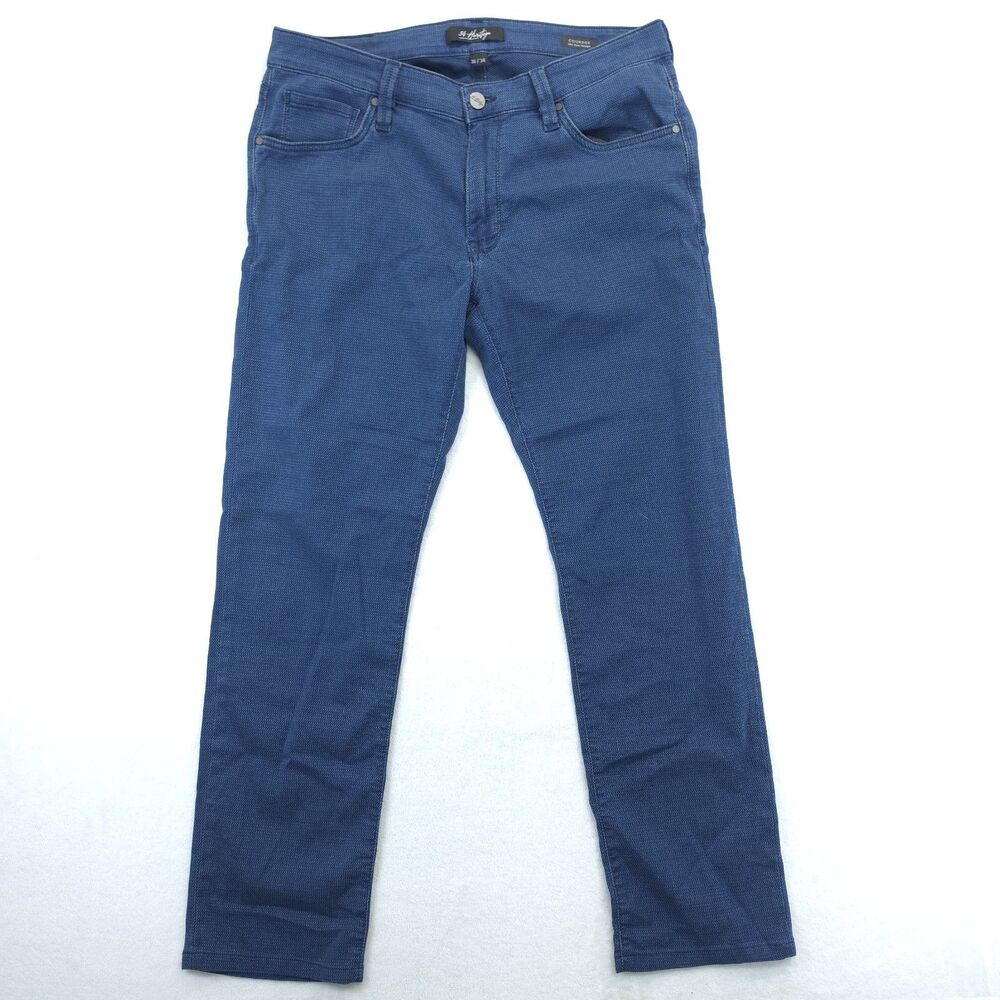 34 Heritage Jeans Mens 36x34(36x30) Blue Denim Courage Mid Rise Straight Leg